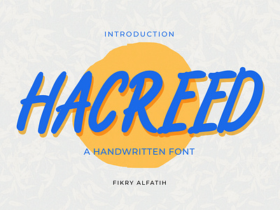 Hacreed Handwritten Font