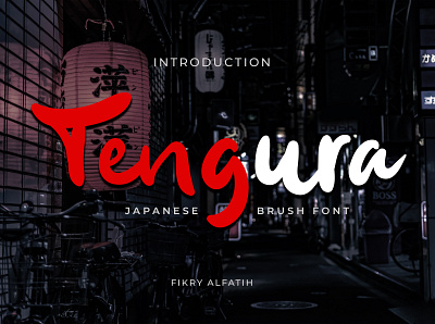 Tengura Japanese Brush Font branding brush display font handwritten japanese logo script typeface