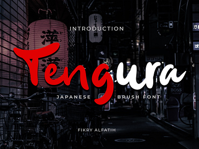 Tengura Japanese Brush Font