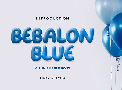 Bebalon Blue - Fun Bubble Font bold branding bubble display donuts font fun handwritten logo water