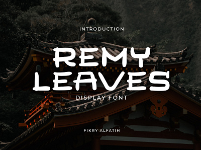 Remy Leaves Display Font branding display font handwritten japan japanese logo typeface