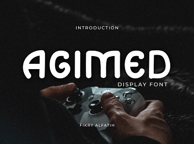 Agimed Display Font branding design display font future illustration logo modern monoline typeface