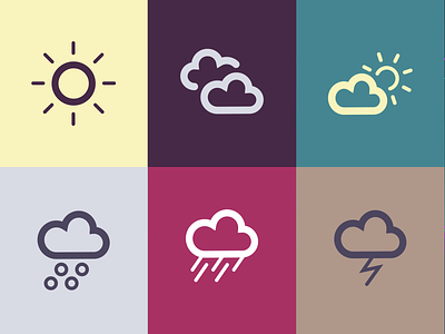 Weather icons vector weather