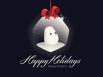 Snowtato christmas holiday illustration logo potato vector