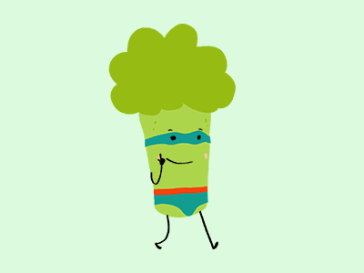 Broccoli Strut animade animation drawn gif