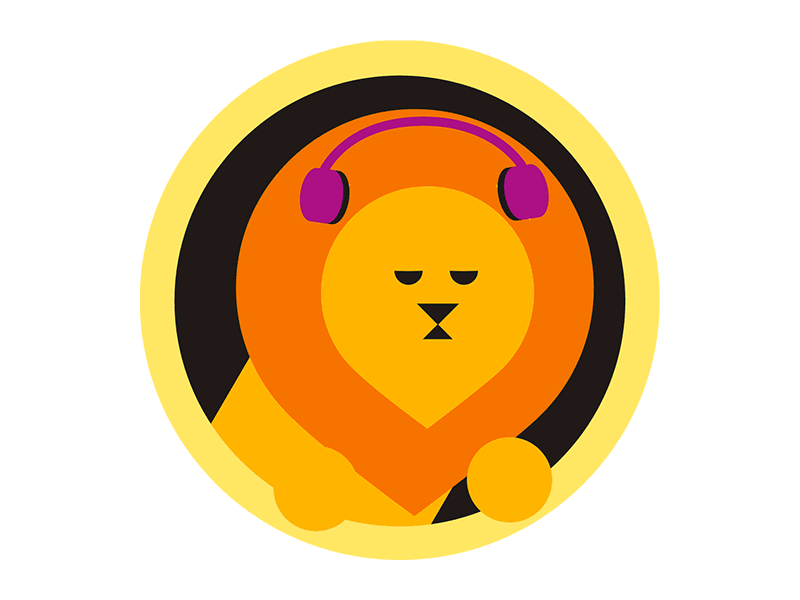 Lion animade animation build gif lion