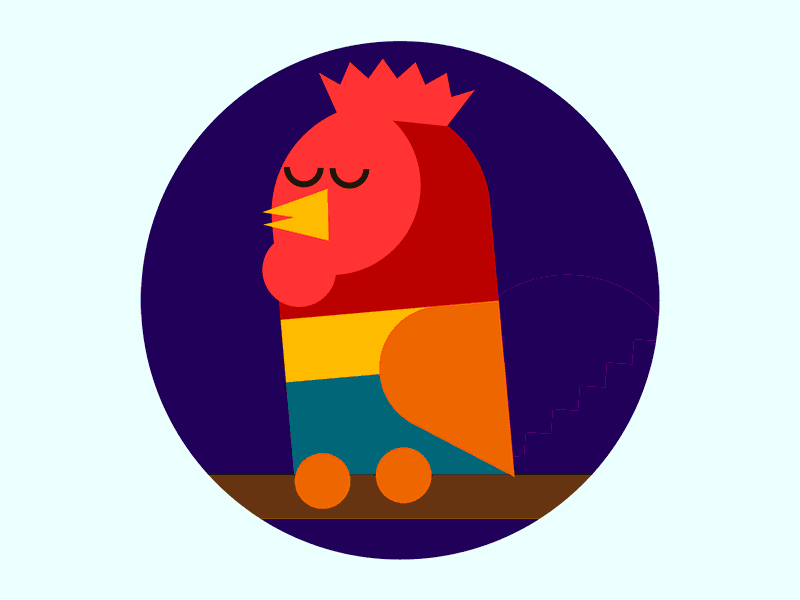 Rooster animade animation build design gif rooster