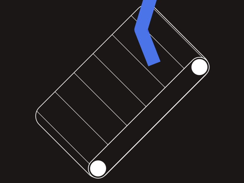 Arm animade animation arm conveyor belt design illustration