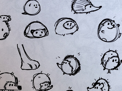 Hedgehogs In Progress animade drawing hedgehogs hedgehogs in progress pen drawing sketch sketchbook wip