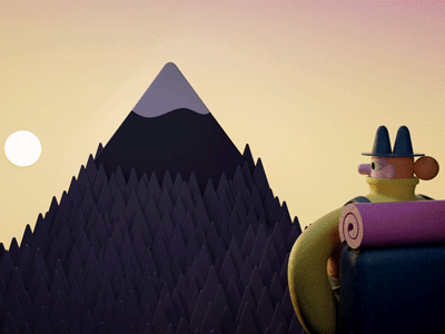 School of Motion—Mountain 3d animade animation character mountain school of motion snake