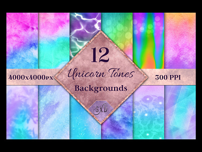 Unicorn Tones Backgrounds background images backgrounds digital papers rainbow backgrounds rainbow digital paper unicorn backgrounds unicorn colors unicorn colours