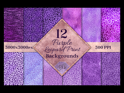 Purple Leopard Print Backgrounds