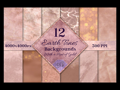 Earth Tones Backgrounds with a Hint of Gold