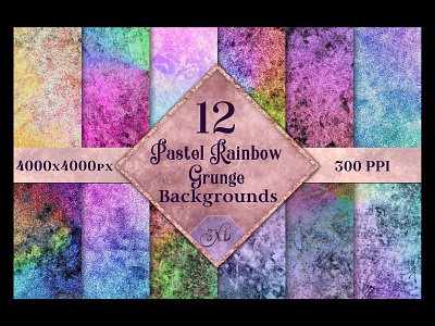 Pastel Rainbow Grunge Backgrounds