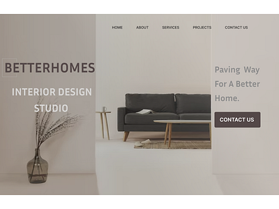 Interior Design Studio - Webpage UI