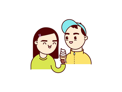 Ice Cream Time! food ice cream illustration illustrator yum