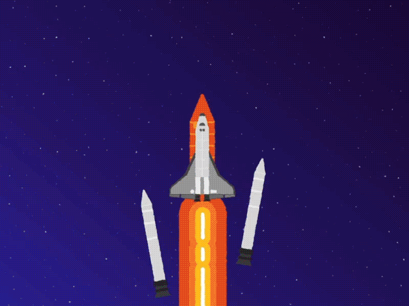 Robot to Rocket to Space animation illustration motion graphics