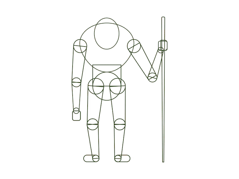 Development process of Tribal Guy character illustration process