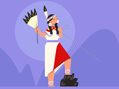 Red Indian animation art character design direction illustration motion graphics vector