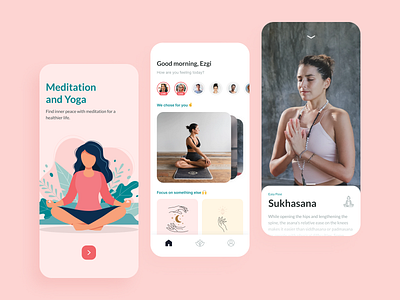 Meditation & Yoga App app app design application course course app education lifestyle meditation meditation app meditations sport streaming ui ux uxui video yoga yoga app yoga pose youth