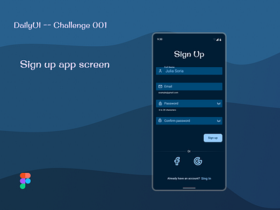 Sign Up #DailyUI :: 001