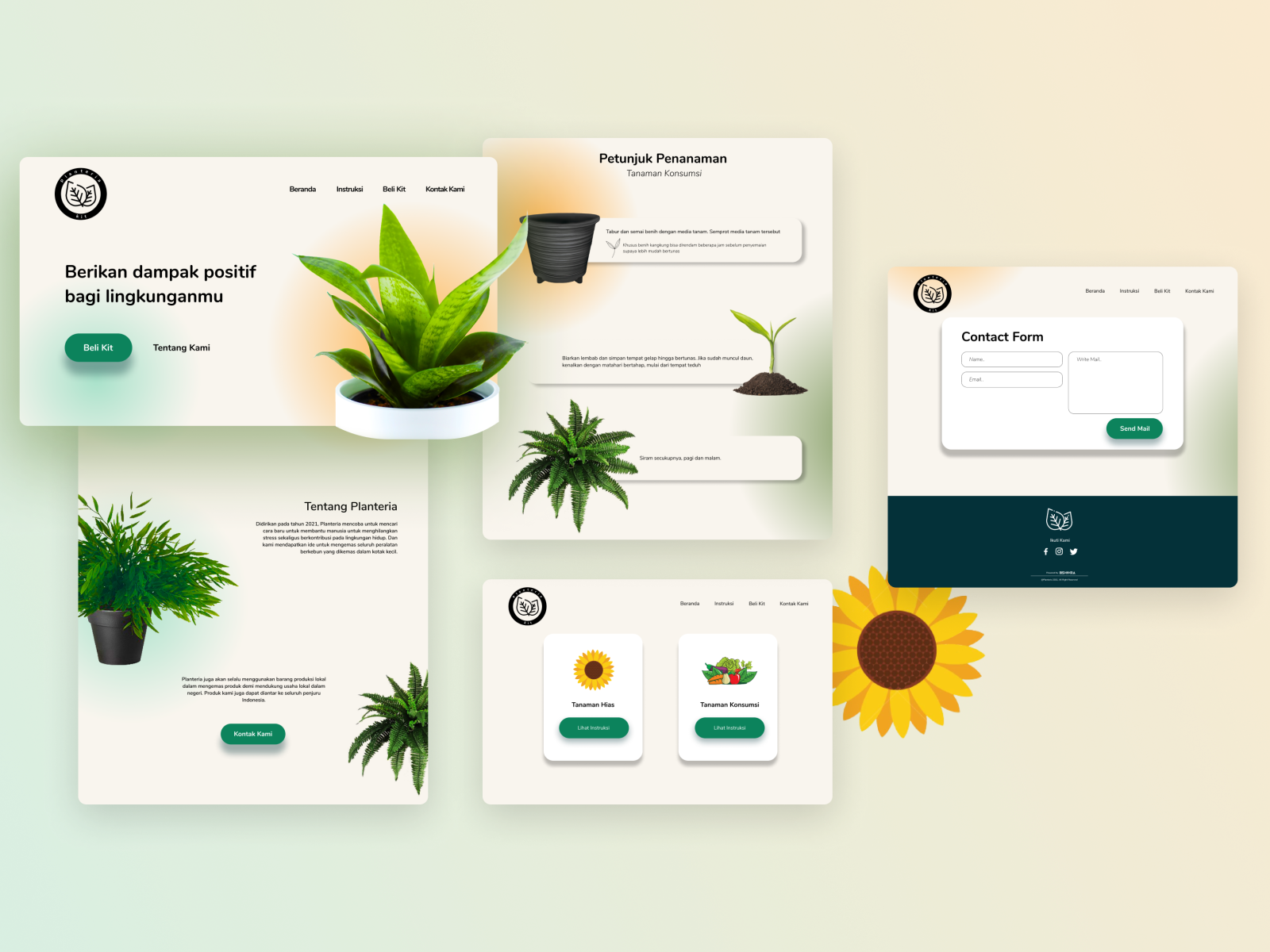 Planteria Kit Ui Design By Yobel Sahala On Dribbble