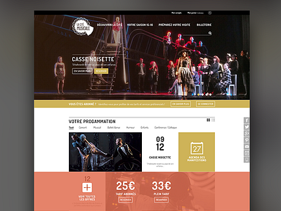 La Cité Musicale colors layout music ui webdesign