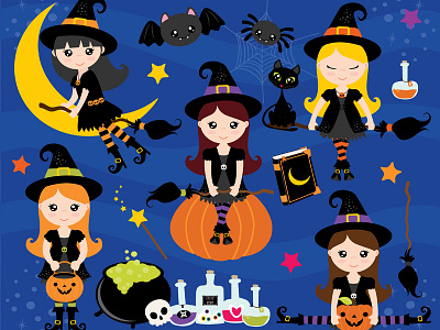 halloween witch clipart