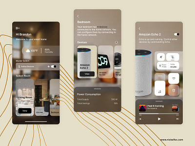 Smart Home Management App ai app alexa alexa app app design glass ui glass ui design google home google smart home app modern ui smart device smart devices smart home smart home management app smart home ui trending ui