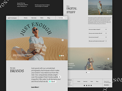 Just Enough- Agency Landing Page