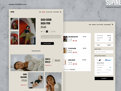 E-commerce Shopping Page checkout page color theory e-commerce checkout page e-commerce landing page e-commerce shopping page e-commerce ui e-commerce website luxury clothing brand luxury clothing brand website online shopping shop page shopping checkout page shopping landing page shopping website ui