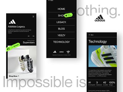 Adidas- App Redesign adidas app agency ui design ai app app app design color theory dashboard design e commerce app e commerce app ui interface ios mobile app nike app nike app ui sports app sports app ui sports e commerce sportwear app ui