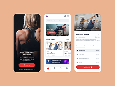 HelloFit - Fitness & Workout App design fitnessapp iosdesign mobileapp ui ux