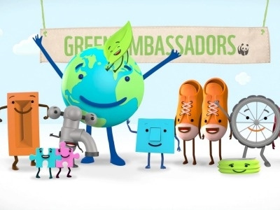 WWF Green Ambassadors animation characters climate change green