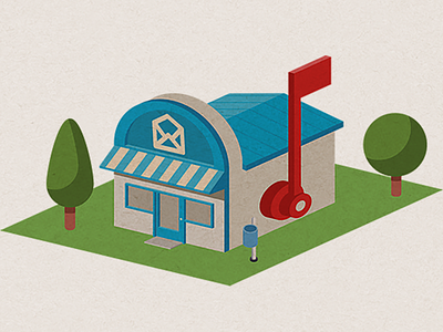 E-mail post house e mail illustration isometric