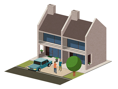 Isometric house illustration
