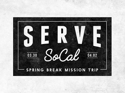 Serve SoCal badge black and white church missions serve