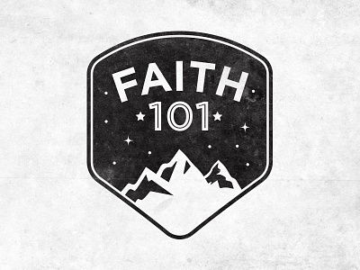 Faith 101 badge black and white