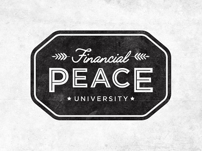 Financial Peace badge black and white