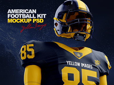 American Football Kit Mockup PSD 3d american apparel boots clothes clothing exclusive football kit mockups player