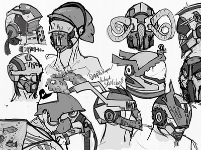 7 min helmet practice sketch