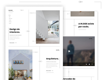 IN.SIDE • Architecture Landing Page branding design digital product graphic design landingpage ui ui design