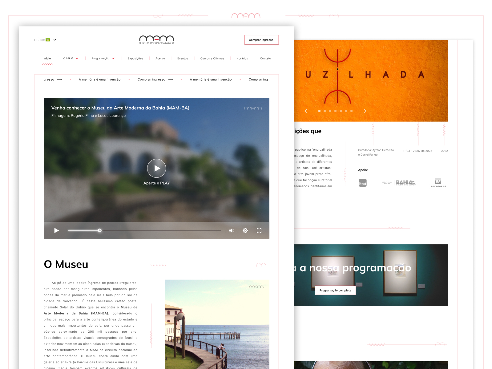 Mam Ba Museu Da Arte Moderna Institutional Landing Page By Arthur Sena On Dribbble