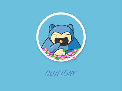 7 Deadly Sins - Gluttony 7 deadly sins cute pokemon snorlax vector