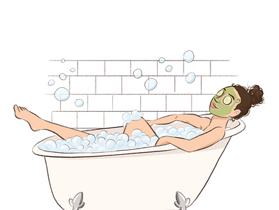 Tub time illustration