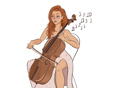 Cello illustration music