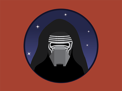 Kylo Ren disney flat flat illustration illustration kylo ren star wars vector