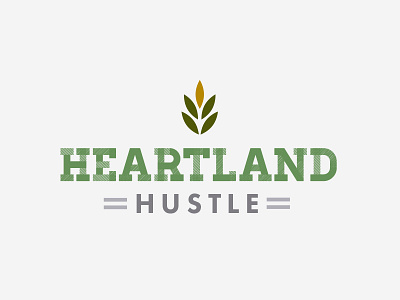 Heartland Hustle Logo Concept 1 corn heartland heavy font hustle logo midwest midwestern