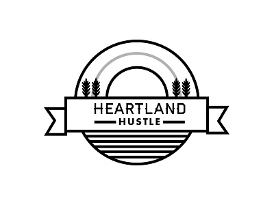 Heartland Hustle Logo Concept 2 corn heartland heavy font hustle logo midwest midwestern