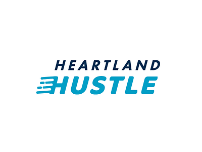 Heartland Hustle Logo Concept 3 corn flat color heartland heavy font hustle logo midwestern movement speed